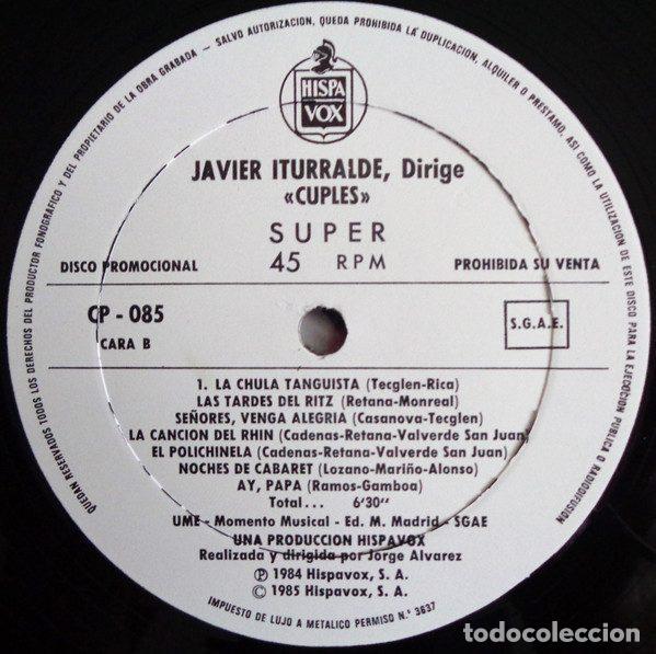 Discos de vinilo: Javier Iturralde &ndash; Dirige &rdquo;Cuples&rdquo; (Vinyl, Hispavox CP 085) - Foto 4