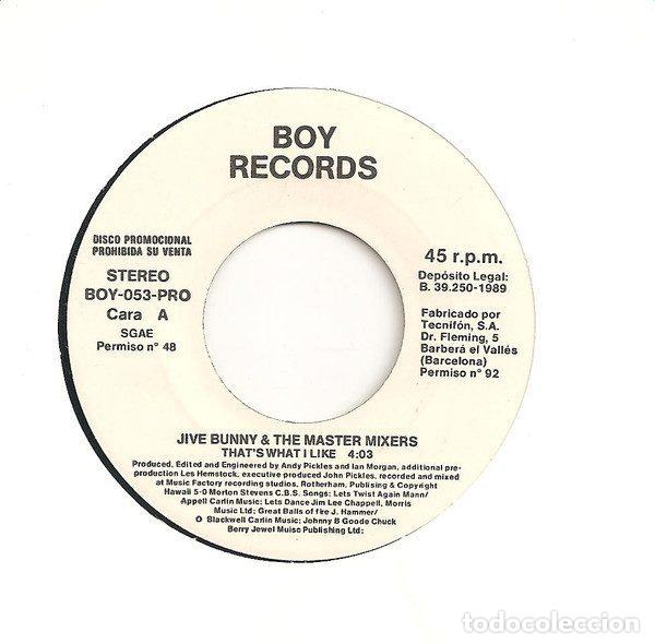 Vinyl records: Jive Bunny And The Mastermixers &ndash; That's What I Like (Vinyl, Boy Records BOY-053-PRO)