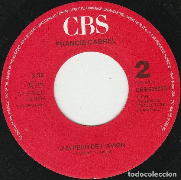 Discos de vinilo: Francis Cabrel &ndash; Cest &Eacute;crit (Vinyl, CBS CBS 655023 7) - Foto 4