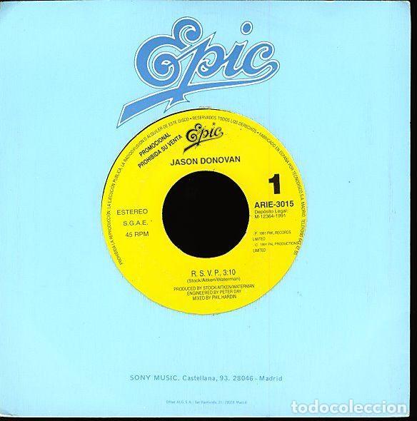 Vinyl records: Jason Donovan &ndash; R.S.V.P. (Vinyl, Epic ARIE 3015)