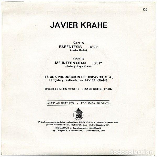 Discos de vinilo: Javier Krahe &ndash; Par&eacute;ntesis (Vinyl, Hispavox 129) - Foto 2