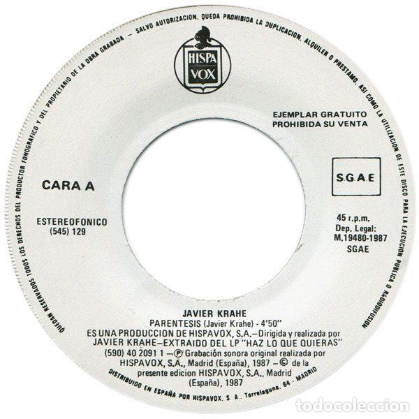 Discos de vinilo: Javier Krahe &ndash; Par&eacute;ntesis (Vinyl, Hispavox 129) - Foto 3