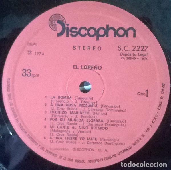 Discos de vinilo: El Lore&ntilde;o &ndash; El Lore&ntilde;o (Vinyl, Discophon S.C. 2227 ) - Foto 3