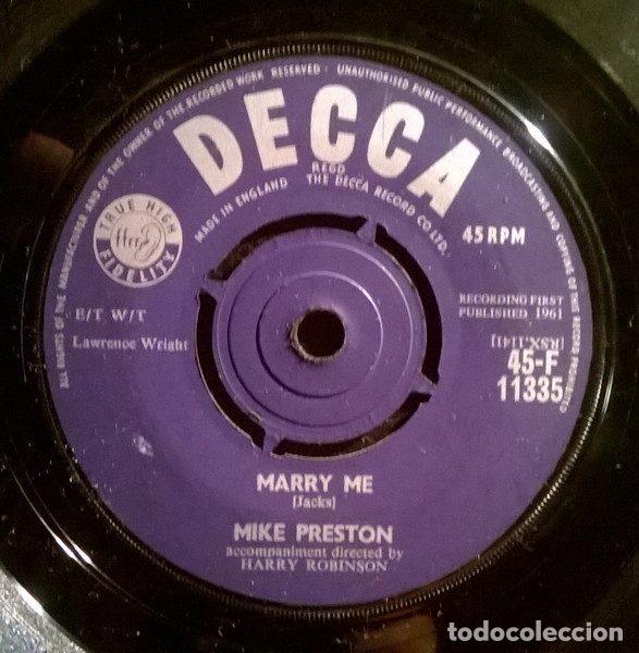 Disques de vinyle: Mike Preston &ndash; Marry Me (Vinyl, Decca 45-F 11335)