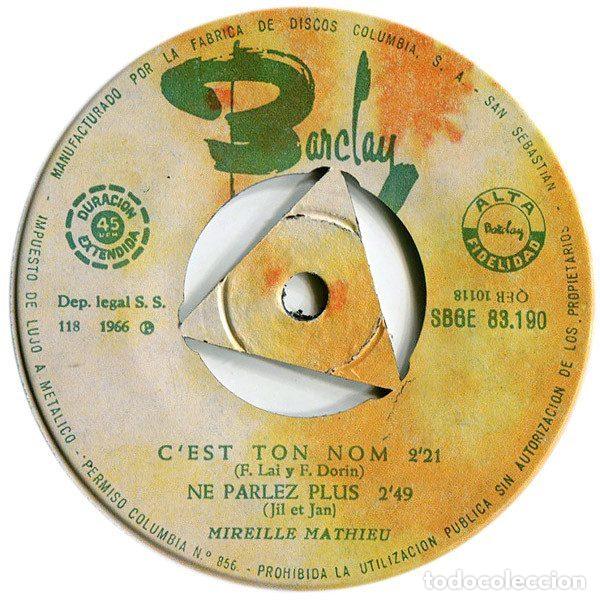 Discos de vinilo: Mireille Mathieu &ndash; CEst Ton Nom / Ne Parlez Plus / Mon Credo / Ils Sembrassaient (Vinyl,... - Foto 3