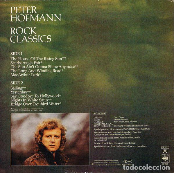 Discos de vinilo: Peter Hofmann &ndash; Rock Classics (Vinyl, CBS CBS 85965) - Foto 2