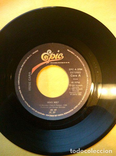 Discos de vinilo: Irene Cara &ndash; Why Me? (Vinyl, Epic EPC A 3794) - Foto 3