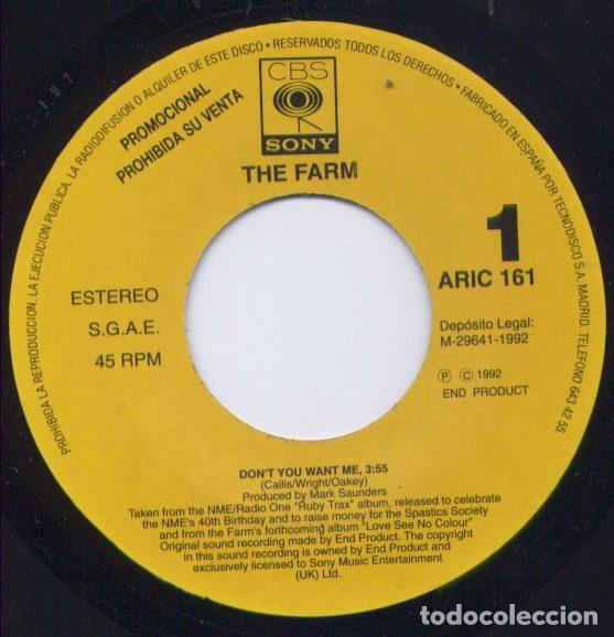 Vinyl records: The Farm &ndash; Don't You Want Me (Vinyl, CBS/Sony ARIC 161)