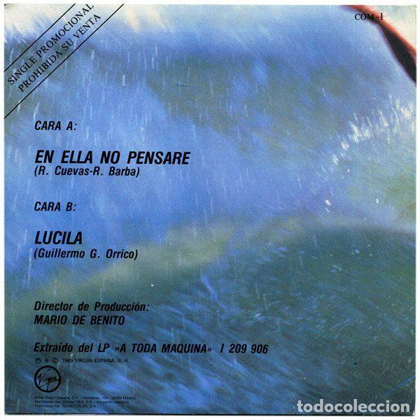 Discos de vinilo: Loscomotoras &ndash; En Ella No Pensar&eacute; (Vinyl, Virgin COM-1) - Foto 2