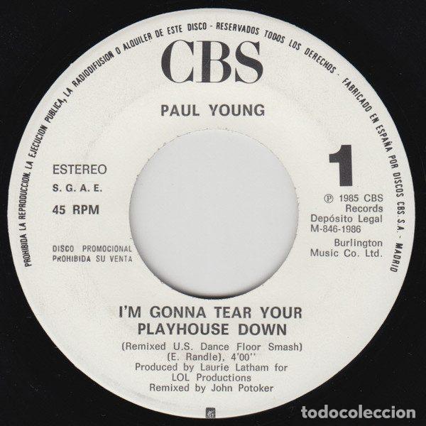 Discos de vinilo: Paul Young &ndash; I'm Gonna Tear Your Playhouse Down (Remixed U.S. Dance Floor Smash) (Vinyl, CBS none)