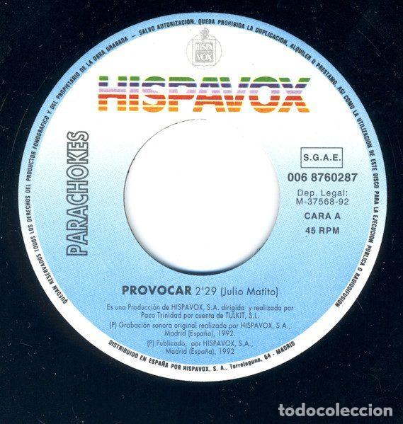 Discos de vinilo: Parachokes &ndash; Provocar (Vinyl, Hispavox 876028 7) - Foto 3