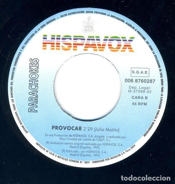 Discos de vinilo: Parachokes &ndash; Provocar (Vinyl, Hispavox 876028 7) - Foto 4
