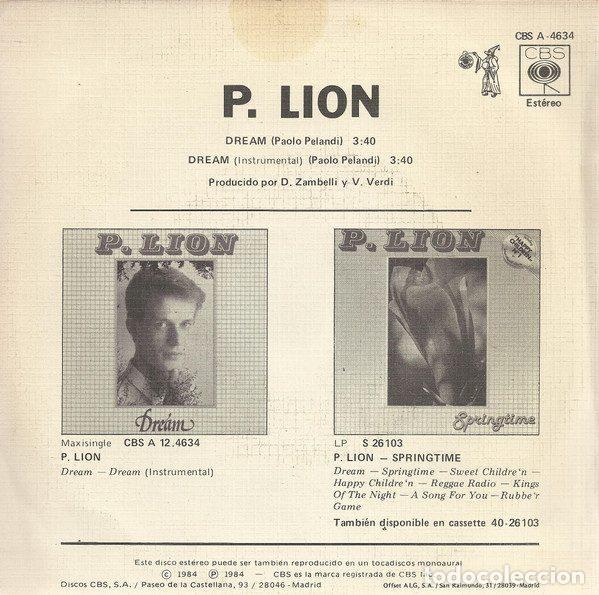 Discos de vinilo: P. Lion &ndash; Dream (Vinyl, CBS CBS A 4634) - Foto 2