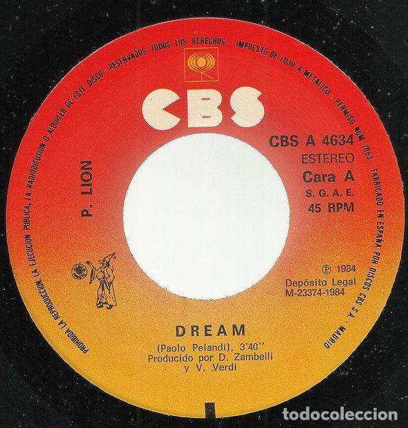Discos de vinilo: P. Lion &ndash; Dream (Vinyl, CBS CBS A 4634) - Foto 3