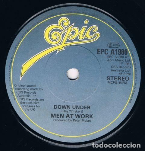 Discos de vinilo: Men At Work &ndash; Down Under (Vinyl, Epic EPC A 1980) - Foto 2