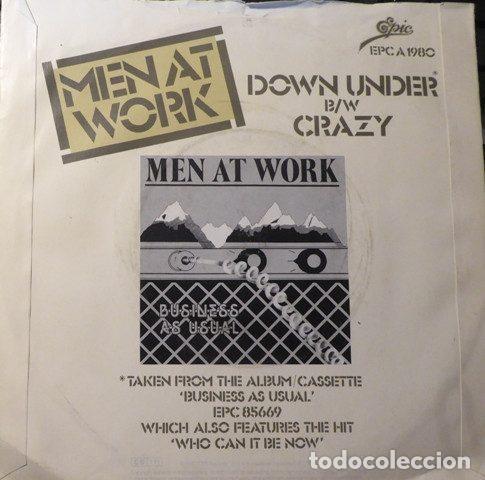 Discos de vinilo: Men At Work &ndash; Down Under (Vinyl, Epic EPC A 1980) - Foto 4