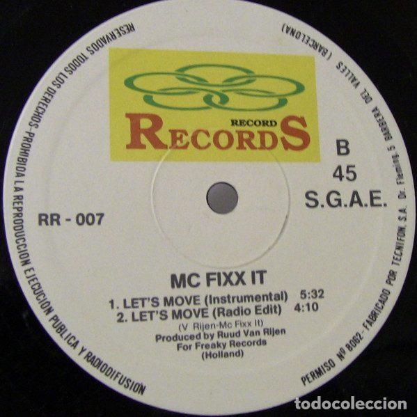 Discos de vinilo: MC Fixx It &ndash; Lets Move (Vinyl, Record Records RR-007) - Foto 4