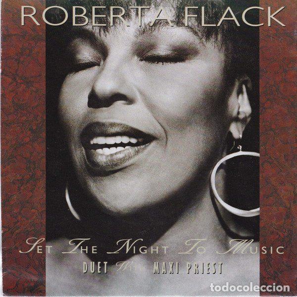 Discos de vinil: Roberta Flack Duet With Maxi Priest &ndash; Set The Night To Music (Vinyl, Atlantic A7607)
