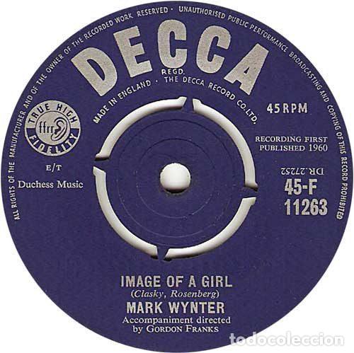 Disques de vinyle: Mark Wynter &ndash; Image Of A Girl (Vinyl, Decca 45-F 11263)