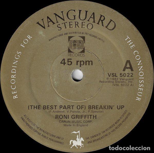 Discos de vinil: Roni Griffith &ndash; (The Best Part Of) Breakin' Up / Love Is The Drug (Vinyl, Vanguard VSL 5022)