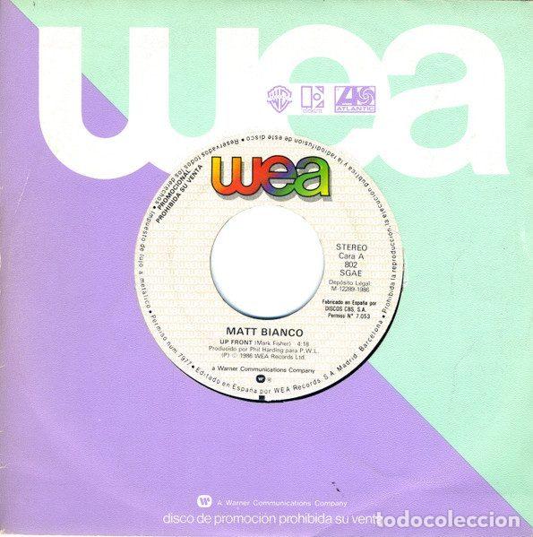 Vinyl-Schallplatten: Matt Bianco &ndash; Up Front (Vinyl, WEA 802)