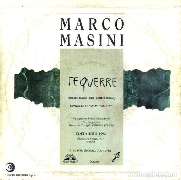 Discos de vinilo: Marco Masini &ndash; Te Querre (Vinyl, DRO 1D-0899-1) - Foto 2