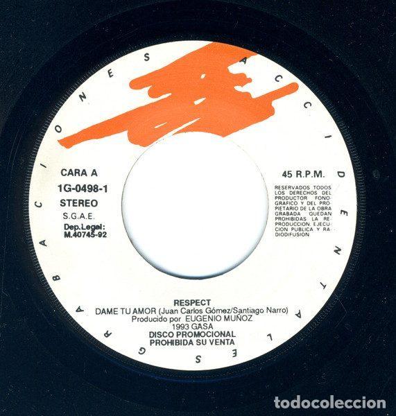 Discos de vinilo: Respect &ndash; Dame Tu Amor (Vinyl, Gasa 1G04981) - Foto 3