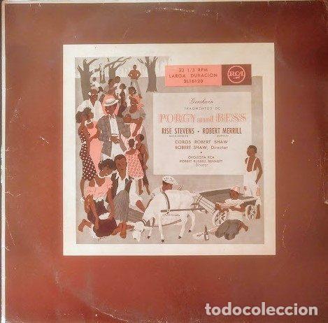 Discos de vinilo: Robert Russell Bennett, Robert Shaw, Ris&euml; Stevens, Robert Merrill &ndash; Fragmentos de Porgy And Bess...