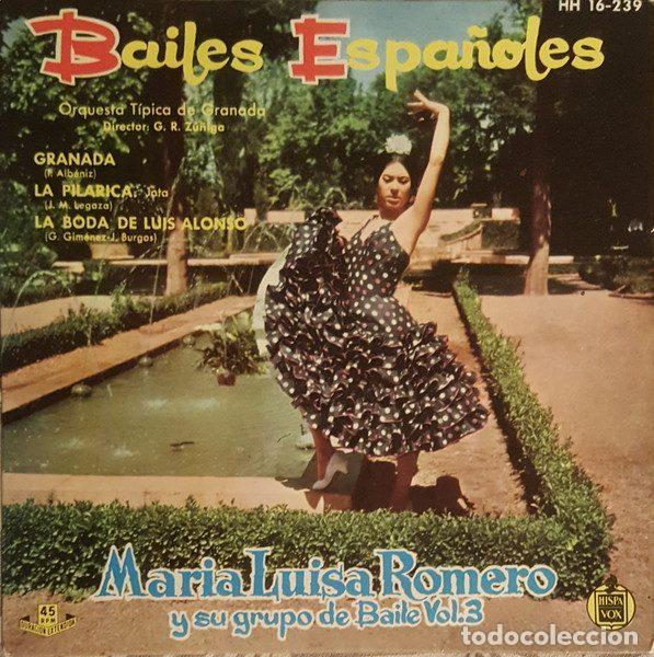 Discos de vinilo: Maria Luisa Romero Y Su Grupo De Baile &ndash; Bailes Espa&ntilde;oles Vol.3 (Vinyl, Hispavox HH 16-239)