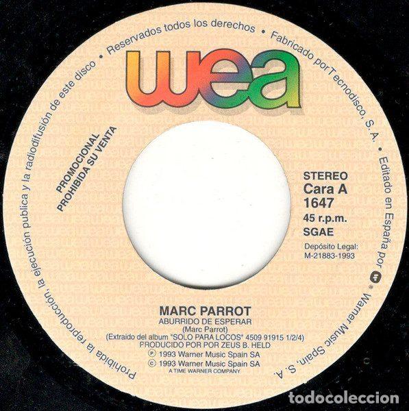 Discos de vinilo: Marc Parrot &ndash; Aburrido De Esperar (Vinyl, WEA 1647) - Foto 3