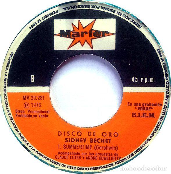 Discos de vinilo: Sidney Bechet &ndash; Disco de Oro (Vinyl, Marfer MV 20.281) - Foto 4