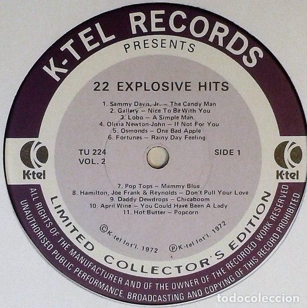 Discos de vinilo: Various &ndash; 22 Explosive Hits, Vol 2 (Vinyl, K-Tel TU 224) - Foto 3