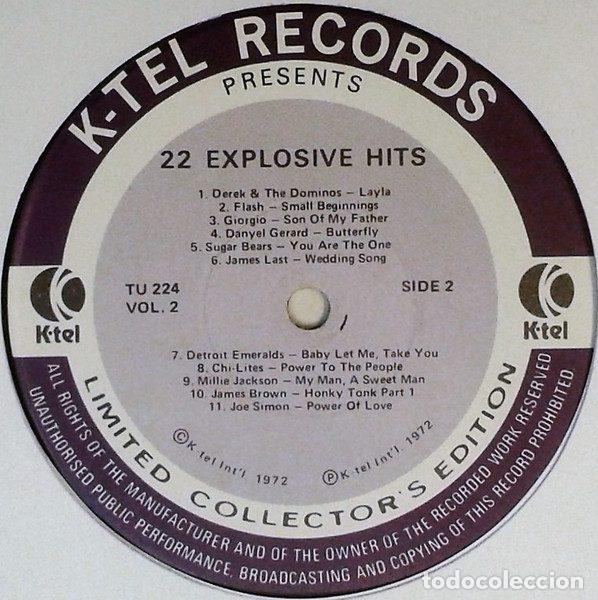 Discos de vinilo: Various &ndash; 22 Explosive Hits, Vol 2 (Vinyl, K-Tel TU 224) - Foto 4