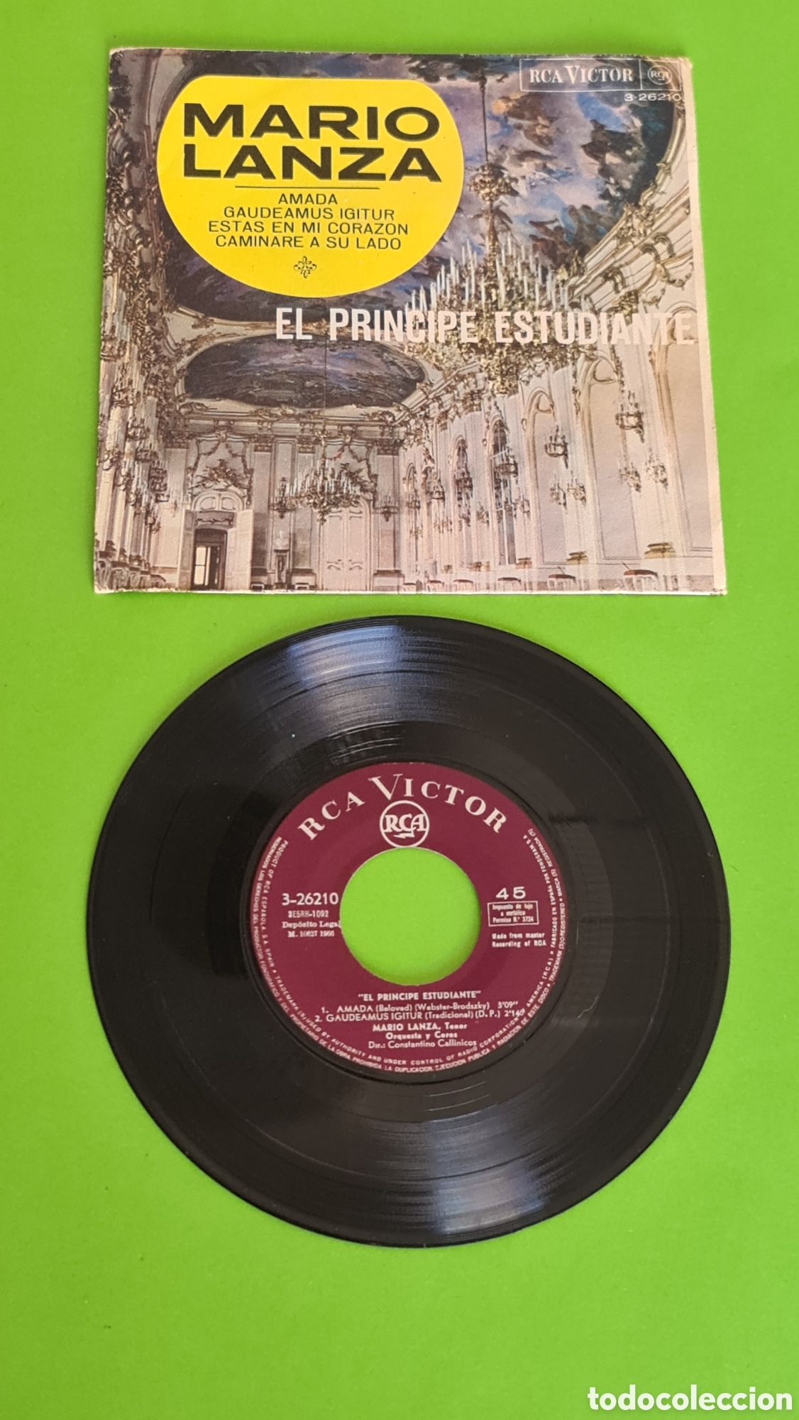 Discos de vinilo: Single Mario Lanza/ El pr&iacute;ncipe Estudiante - Foto 2