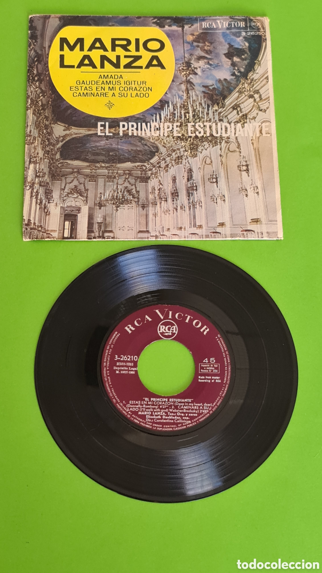 Discos de vinilo: Single Mario Lanza/ El pr&iacute;ncipe Estudiante - Foto 3