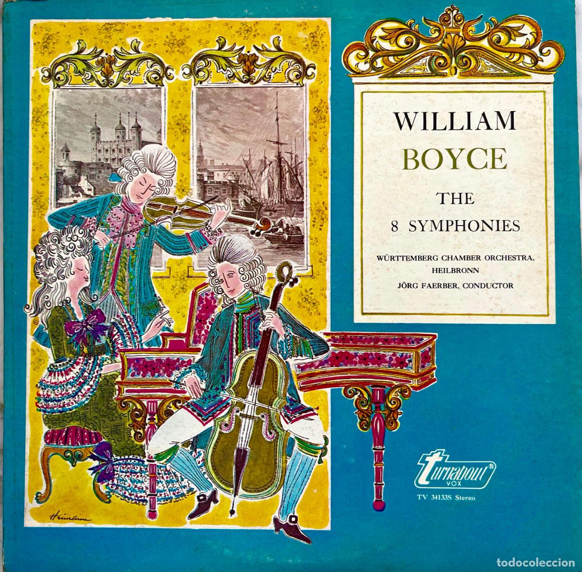 Discos de vinilo: WILLIAM BOYCE. THE 8 SYMPHONIES. J&Ouml;RG FARBER. LP ORIGINAL USA