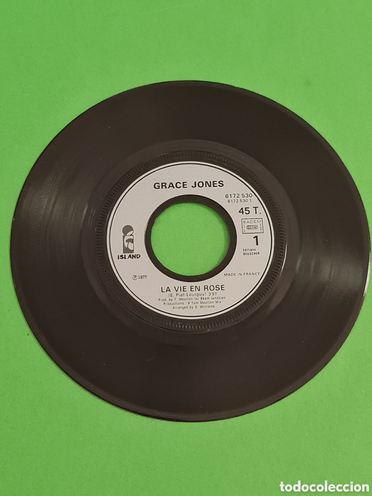 Discos de vinilo: Single / La Vie en Rose/ Grace Jones. - Foto 3