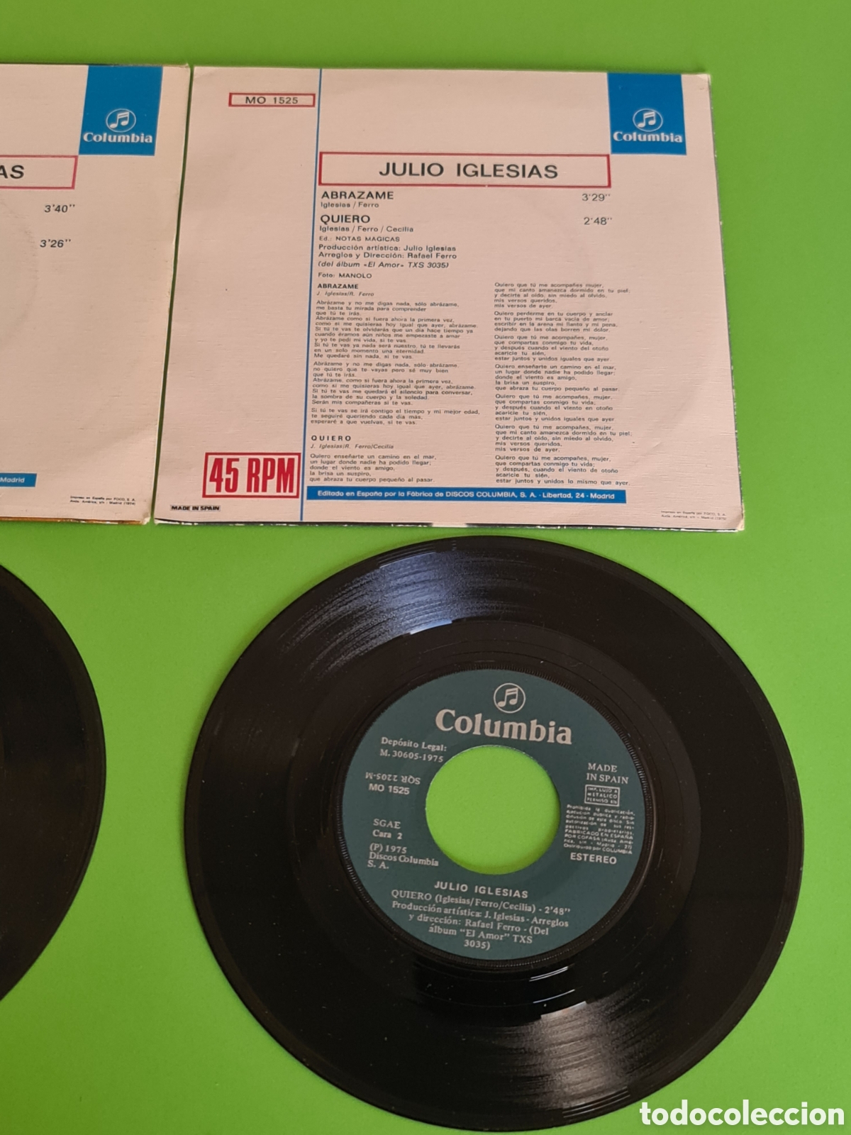 Discos de vinilo: JULIO IGLESIAS/ Dos singles. - Foto 9