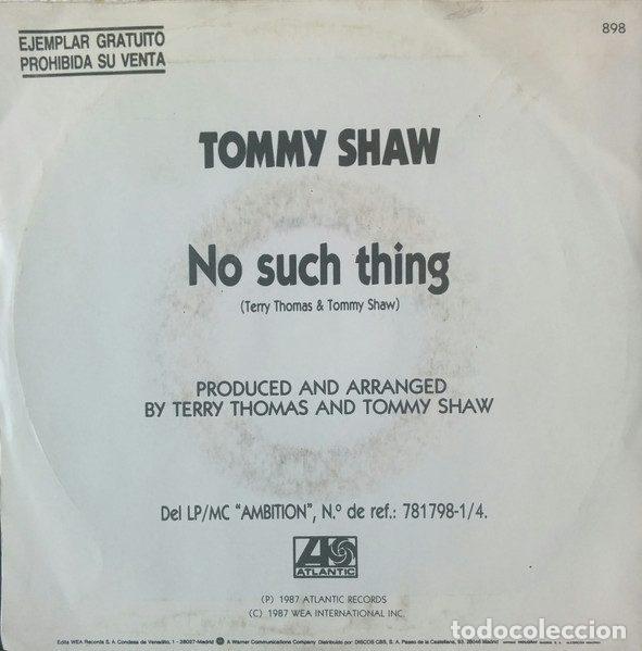 Discos de vinilo: Tommy Shaw &ndash; No Such Thing (Vinyl, Atlantic 898) - Foto 2