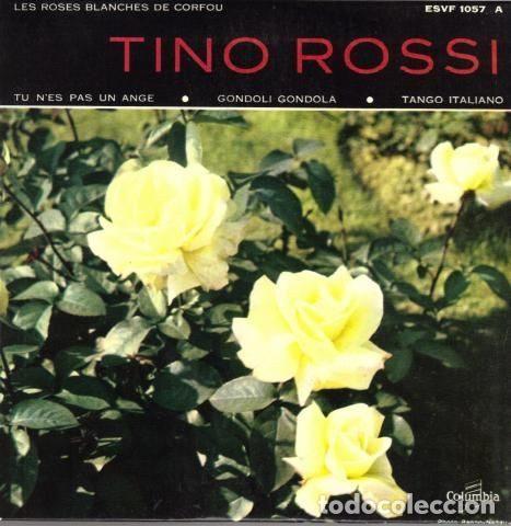 Discos de vinil: Tino Rossi &ndash; Les Roses Blanches De Corfou (Vinyl, Columbia ESVF 1057)