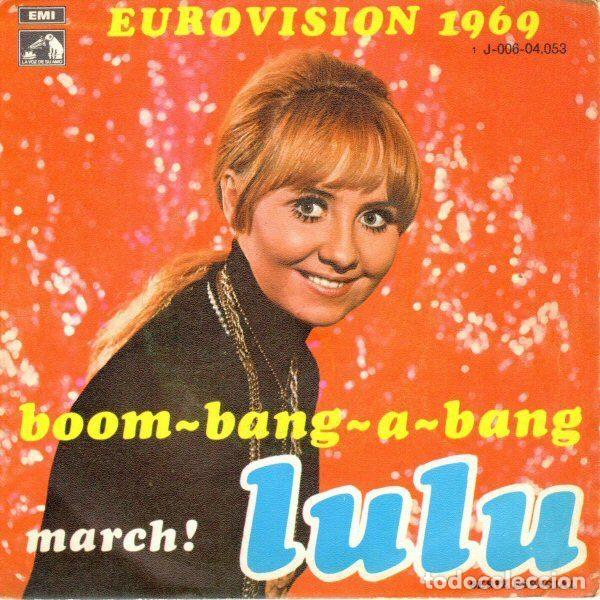 Discos de vinil: Lulu &ndash; Eurovision 1969 - Boom-Bang-A-Bang / March! (Vinyl, La Voz De Su Amo 1 J-006-04.053)