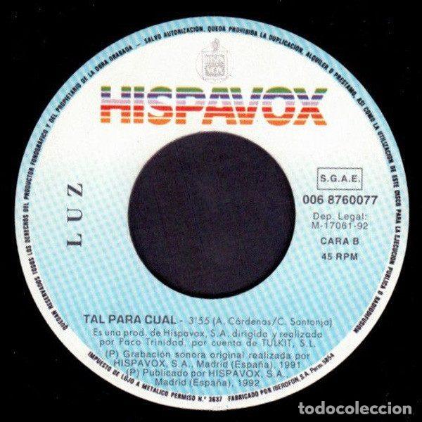 Discos de vinilo: Luz &ndash; Tal Para Cual (Vinyl, Hispavox 006 8760077) - Foto 4