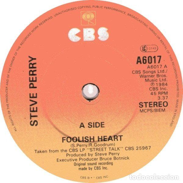 Vinyl-Schallplatten: Steve Perry &ndash; Foolish Heart (Vinyl, CBS A 6017)