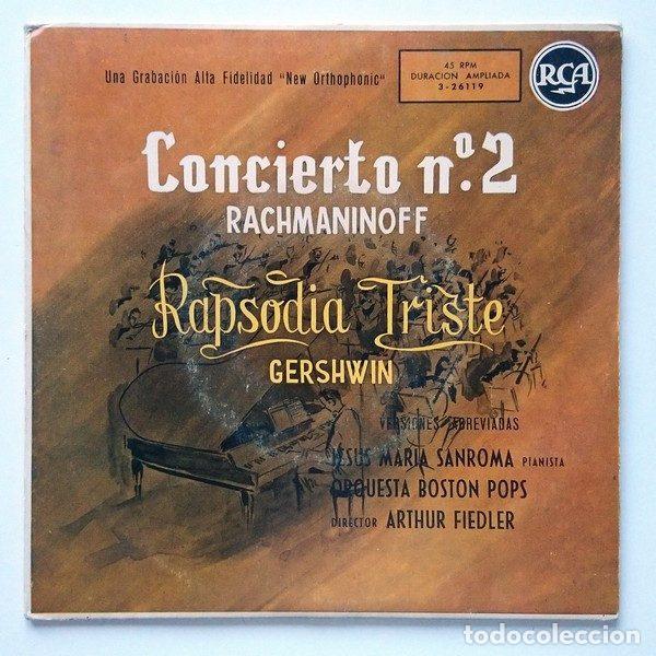 Discos de vinil: Rachmaninoff / Gershwin Pianista Jesus Maria Sanroma - Orquesta Boston Pops Director: Arthur...