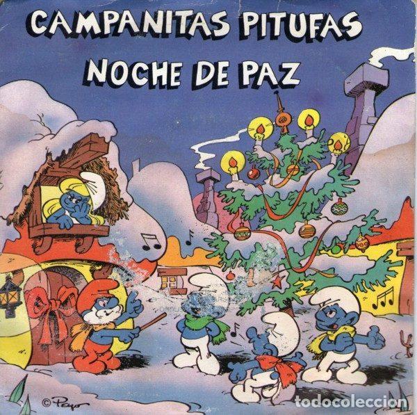 Dischi in vinile: Los Pitufos &ndash; Campanitas Pitufas / Noche De Paz (Vinyl, Victoria VIC-251)
