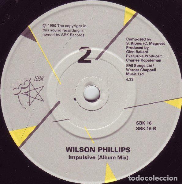 Discos de vinilo: Wilson Phillips &ndash; Impulsive (Vinyl, SBK Records SBK 16) - Foto 4