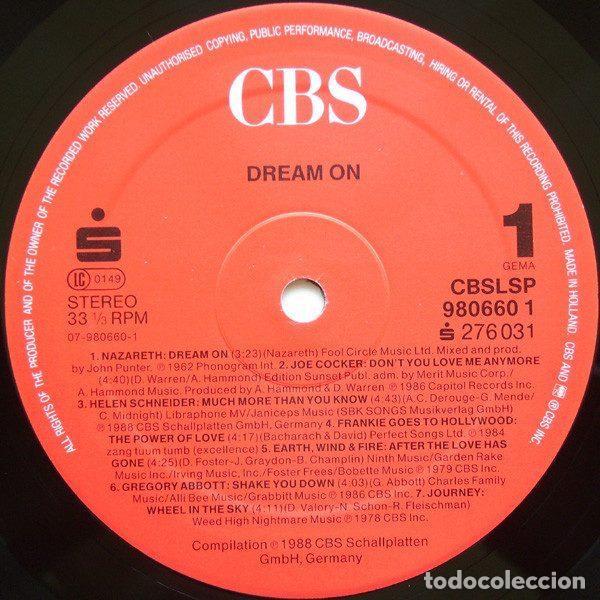 Discos de vinilo: Various &ndash; Dream On (Vinyl, CBS CBSLSP 980660 1) - Foto 3