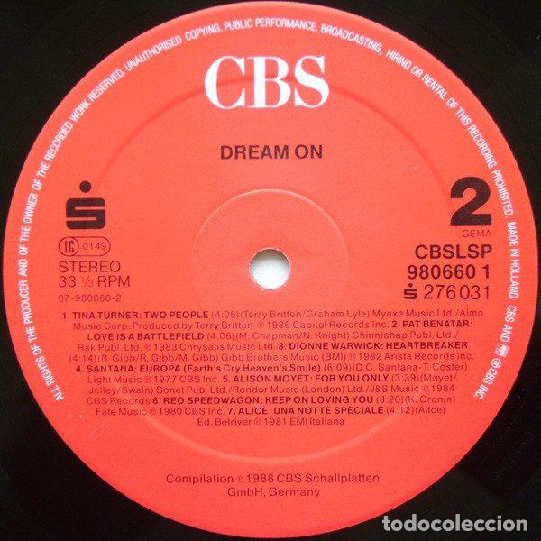 Discos de vinilo: Various &ndash; Dream On (Vinyl, CBS CBSLSP 980660 1) - Foto 4