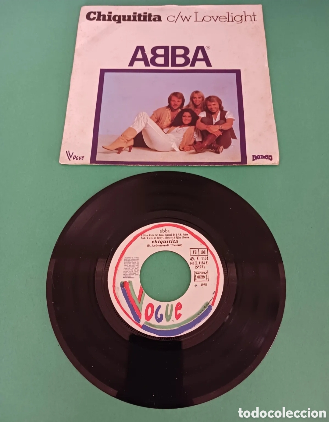 Discos de vinilo: ABBA, CHIQUITITA. Single - Foto 3