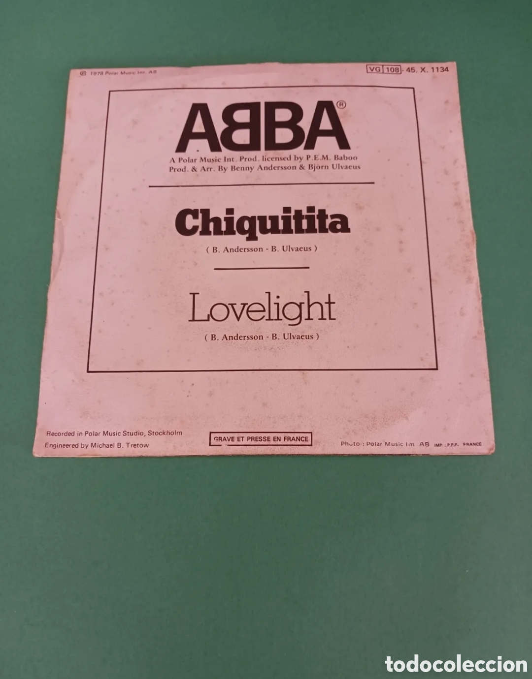 Discos de vinilo: ABBA, CHIQUITITA. Single - Foto 4